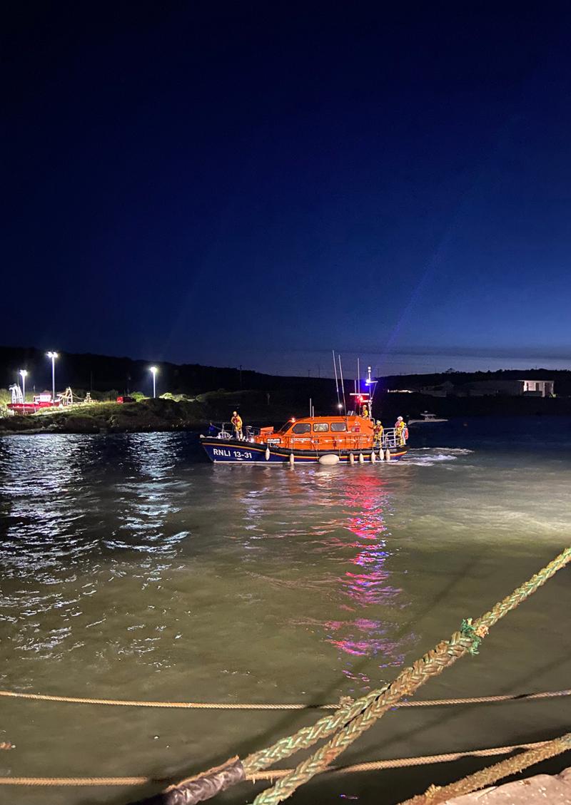 Louth based RNLI assists Rescue R116 in saving two fishermen