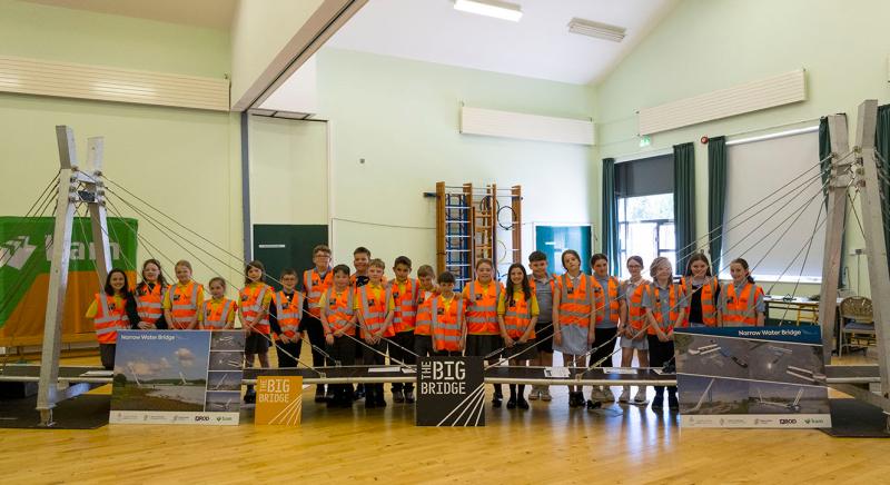 Pupils from both sides of Louth border take part in The Big Bridge 