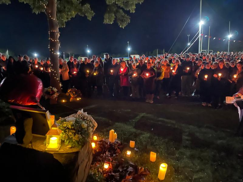 Community carrying a ' sorrow to heavy for words' gather in memory of Louth family 
