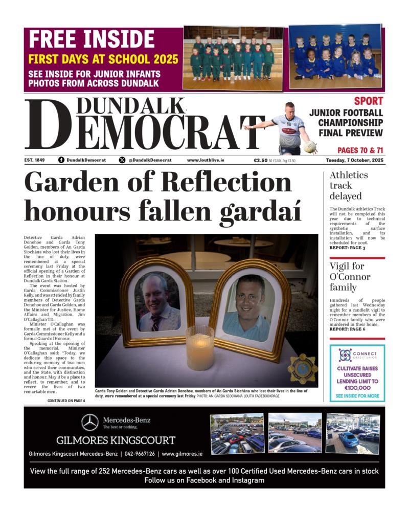 This week's Dundalk Democrat front page