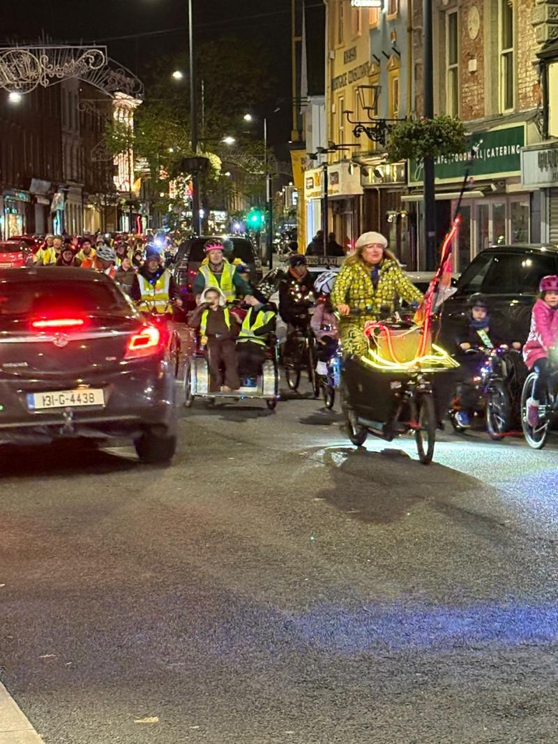 Streets light up for  Dundalk's first ever bike disco