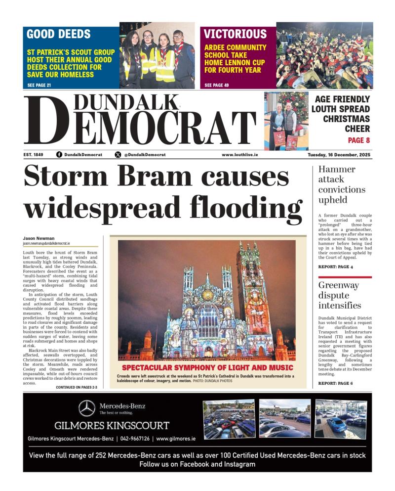 This week's Dundalk Democrat front page