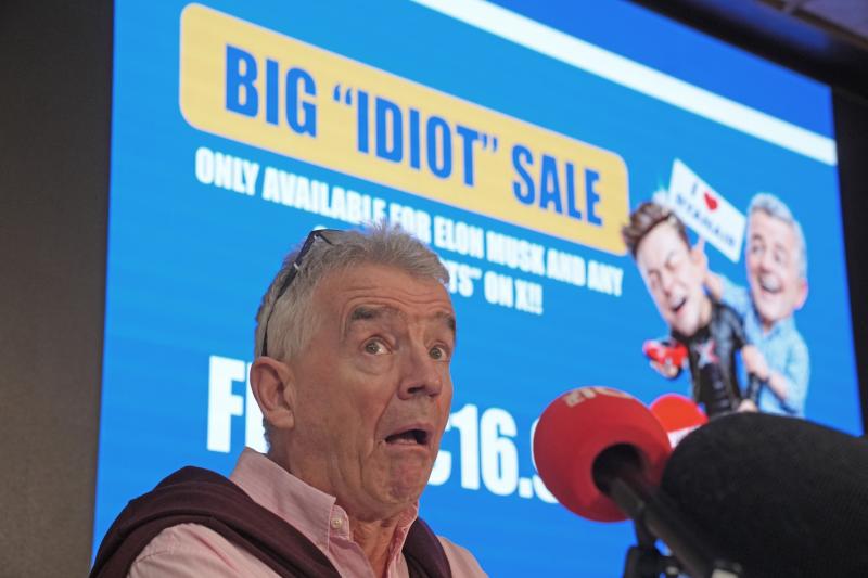 What did Michael O'Leary say about Elon Musk in 'savage' Ryanair press conference