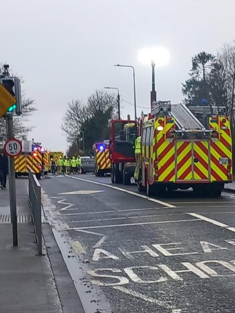 Road remains closed as three injured in Louth collision 