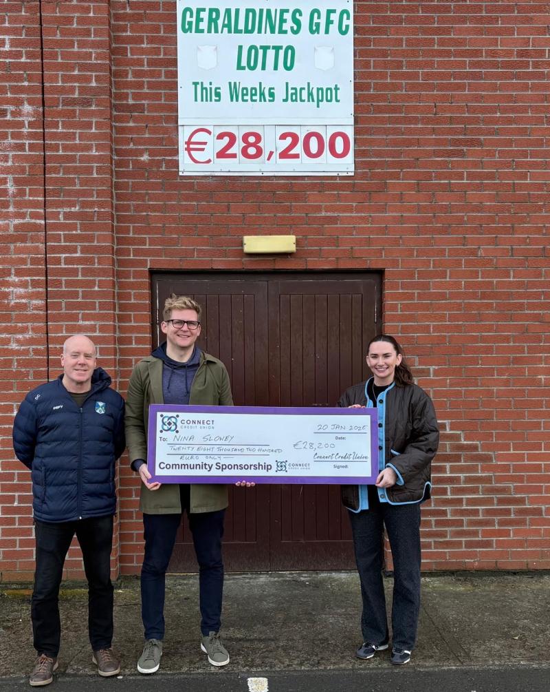Geraldines GFC is celebrating after their Lotto jackpot of &euro;28,200 was won