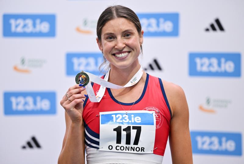Dundalk's Kate O'Connor leaps to gold in the long jump