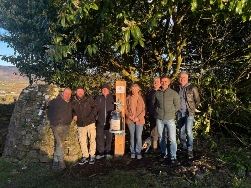 Faughart Community Group officially unveil St Brigid's Well holy water vessel