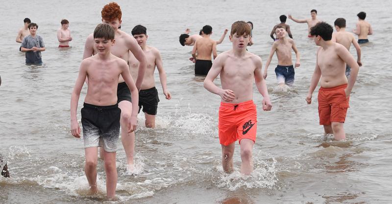 De La Salle students brave icy water to take the plunge for charity