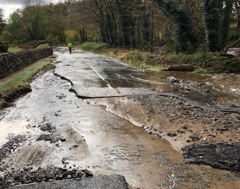 Louth County Council closes Deerpark Road following flooding