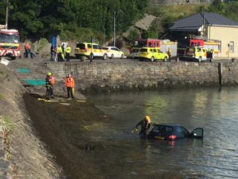 Car slips into Carlingford Lough
