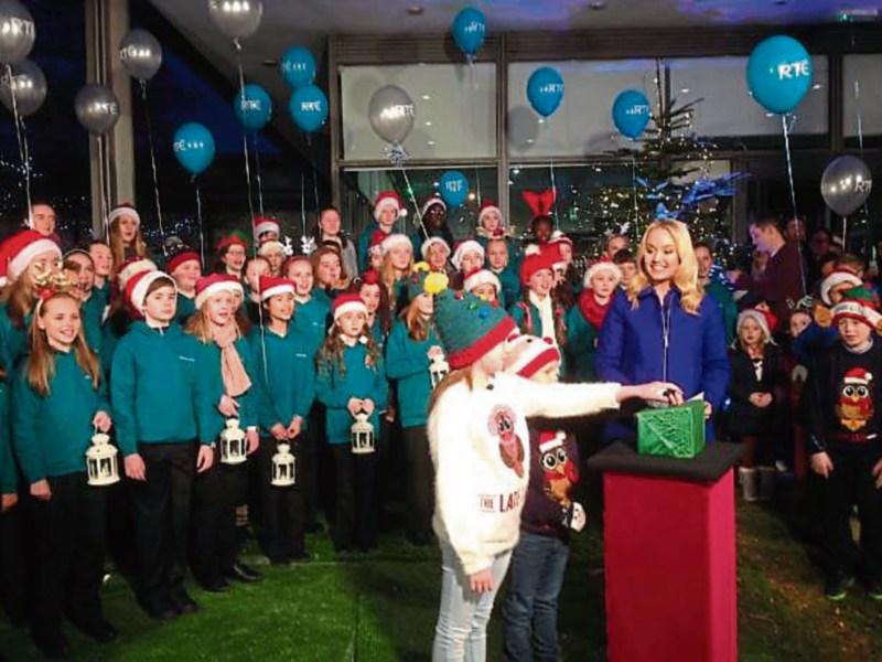 Aimee and Aaron switch on RTE's Christmas lights