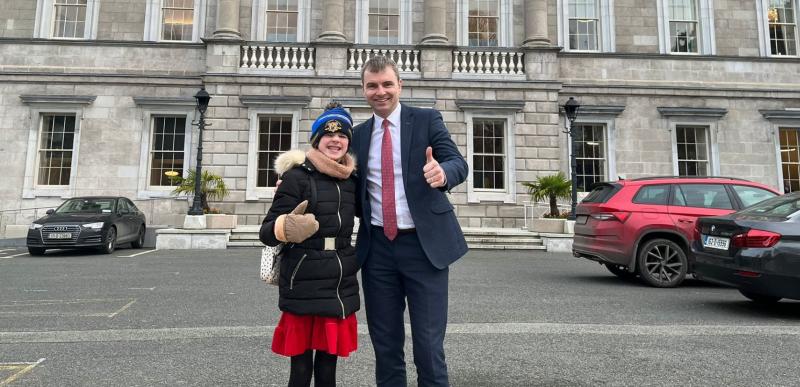 Louth TD met autism campaigner Cara Darmody at the Oireachtas