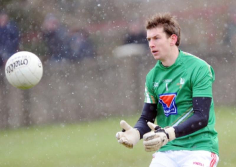 Neil Gallagher  collecting this  ball in the Snow in Drogheda on Saturday  Pic Arthur Kinahan