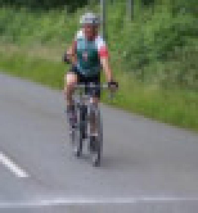 Cuchulainn Cycling Club's Martin Grey celebrates winning the IVCA National Championship