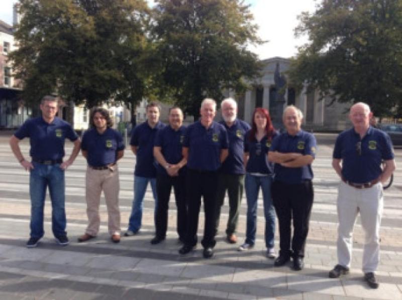 Members of Dundalk Cricket Club pictured at the Market Square