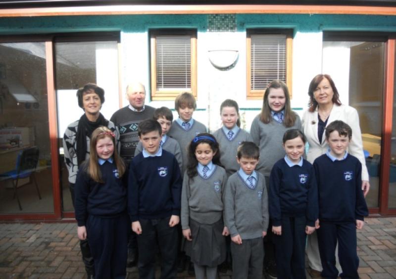 Scoil Mhuire gan Sm&aacute;l Kilkerley
celebrates with another Green flag 