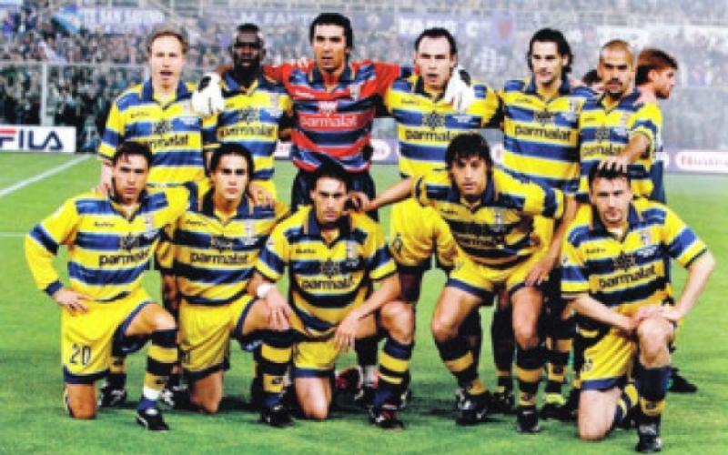 The great Parma team of the late nineties, pictured before the Coppa Italia final in 1999