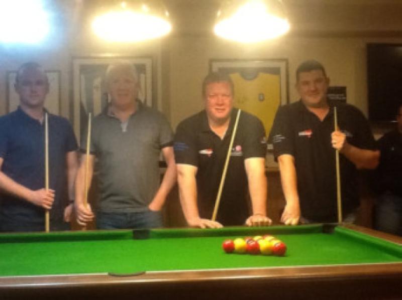 Liam Johnston, Tiernan Mallon, Jimmy Reenan and Wayne Rogers pictured before their doubles match recently