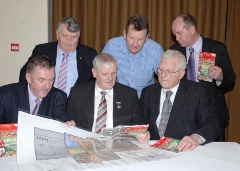 Leinster Council chairman Seamus Howlin pictured with the original Darver Developement committee members Pat Toner, Seamus Kirk TD, Paddy McMahon, the late Brendan Carthy and Colm Marry back in 2008