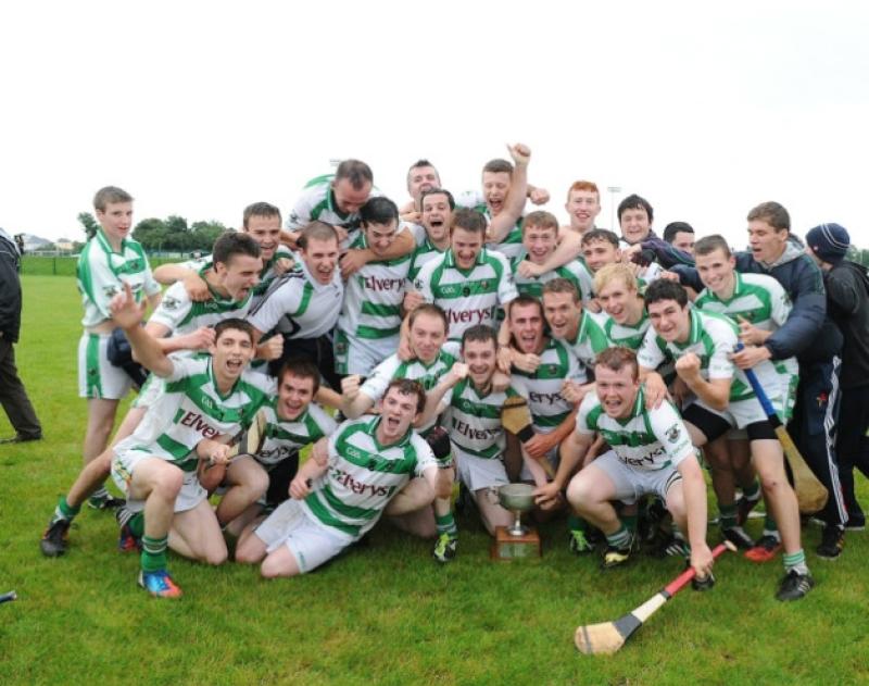 St Fechins HC  celebrate safter winning the Louth Senior Hurling league final in Darver beating Pearse Og  Photo Arthur KInahan