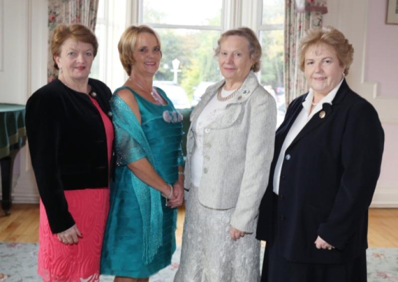County Louth ICA Ladies Rosemarie Durnin Termonfeckin, Louisa Cuthbert, Dundalk, Beryl Conroy Blackrock and Iris Farrell Termonfeckin  At the ICA gathering to celebrate 60th Years at An Grian�n Termonfeckin County Louth.
