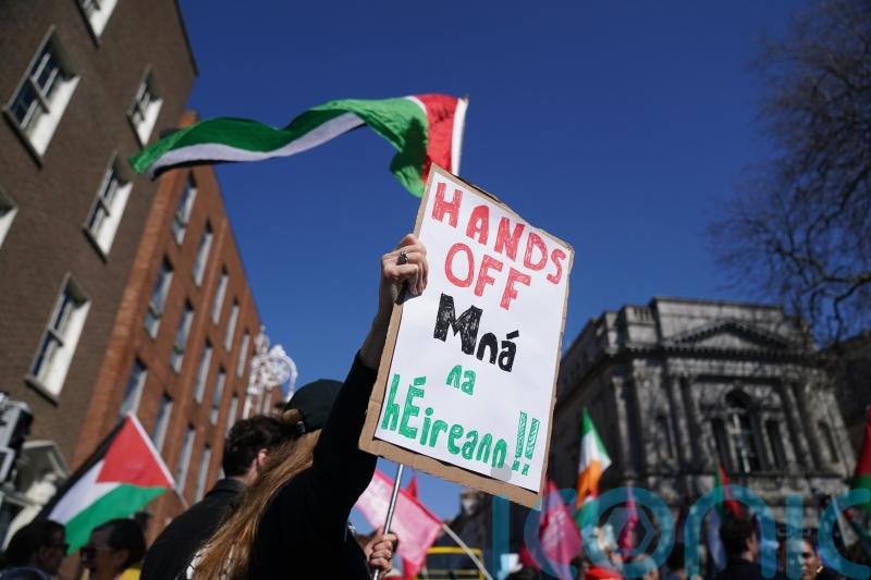 Pro-Palestine protest held at Dail days after arrests