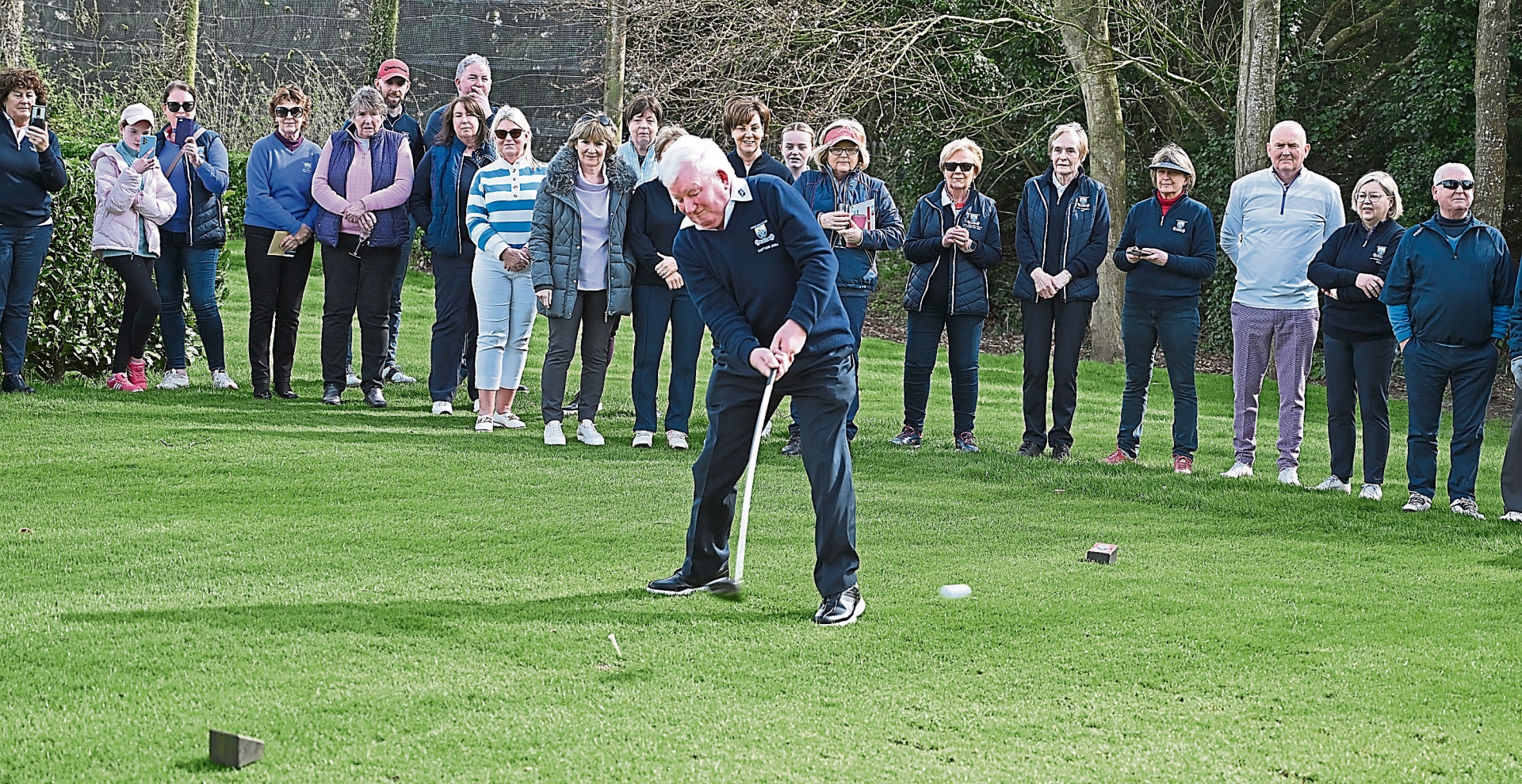 Captain Dominic McGuinness, at the Captains Drive-In at Ardee Golf Club
